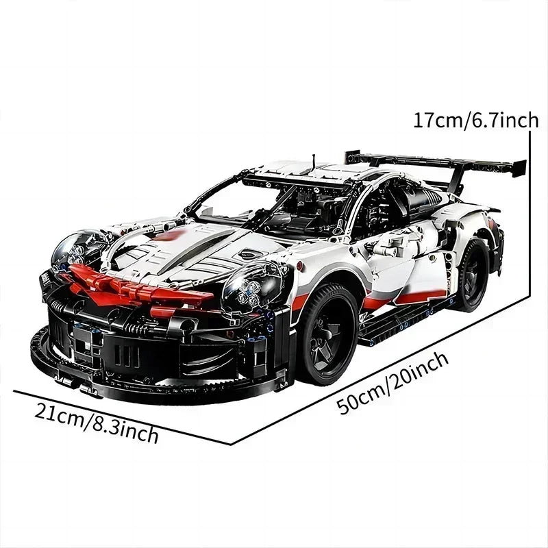 1580+PCS Technical Super Sports Car Building Kit – 1:10 Scale DIY Model Race Car Toy for Kids & Collectors
