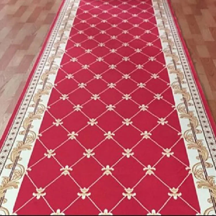 Luxury Chinese Classical Corridor Rug – Crystal Velvet Washable Carpet for Villa, Hotel & Hallway