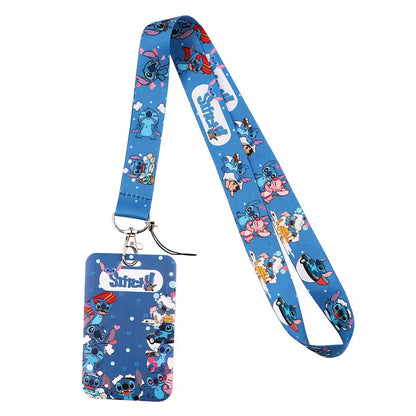 Cute Alien & Angel Cartoon Credential Holder Lanyard for Key, Card Badge & Gym Accessories