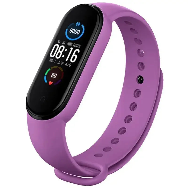 Silicone Watch Strap for Xiaomi Mi Band - Adjustable Replacement Wristband for Mi Band 3 4 5 6 7 Smartwatch