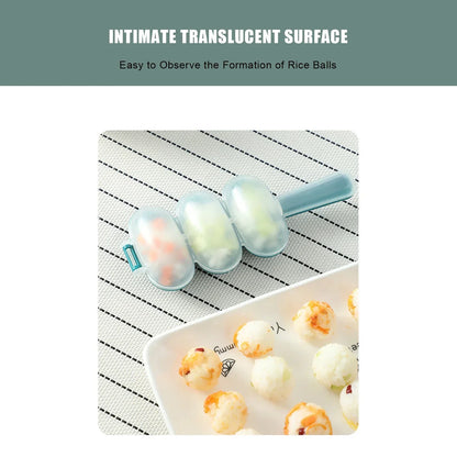 Sushi Rice Ball Mold Shaker – DIY Transparent Onigiri Maker, Spherical Sushi Press Mold for Bento Kitchen Food Shaping Tool