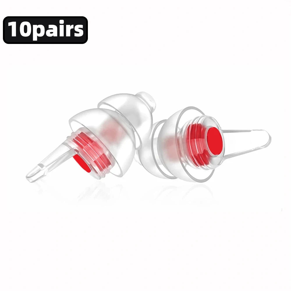 HUAK High Fidelity Silicone Ear Plugs - Reusable Noise Reduction for Sleep, Study, Work, Music, Motorcycle & Swimming