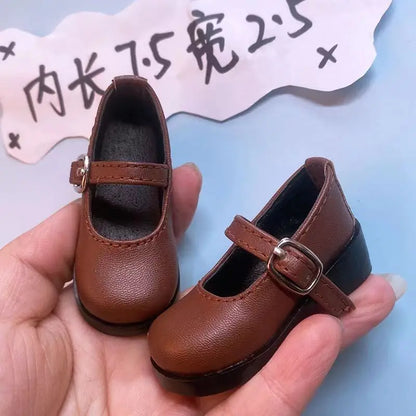45CM BJD Doll Snow Boots — 1/4 Scale Work Dress Long Boots, Academy Style Uniform Leather Mary Jane Shoes for Dolls