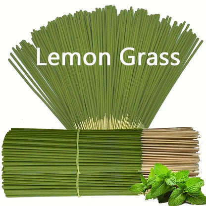 Extended Lemongrass Oil Incense Stick – 45-Minute Burning Artificial Wood for Home, Camping & Outdoor Air Purification
