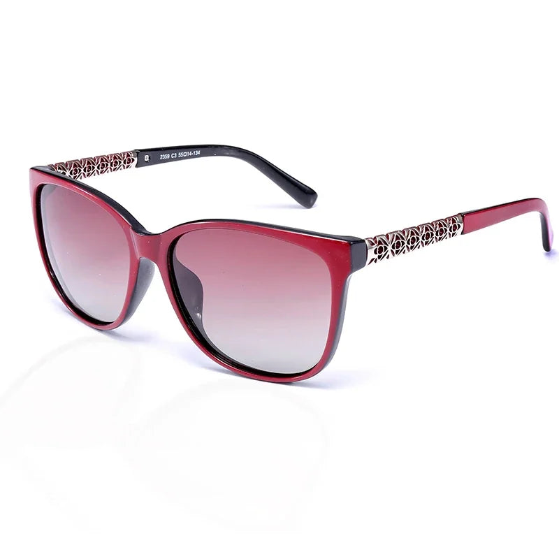 TR Memory Frame Polarized Sunglasses for Women – UV400 Protection Fashion Eyewear with Stylish Lightweight Design for Outdoor Wear