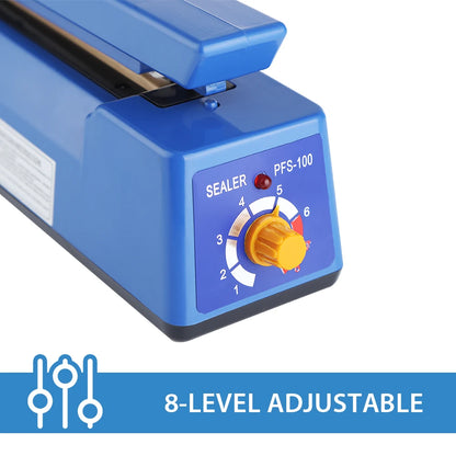 Electric Heat Sealer Machine — Hand Press Vacuum Impulse Sealer for Food, Plastic Bags, Balloons & Packaging