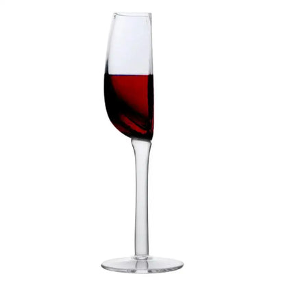 Crystal Glass Cups 140ml - Portable Vintage Long Stem Wine & Champagne Glasses