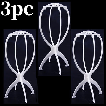 10Pcs Wig Stand Set - Portable Plastic Wig Cap Holder for Home, Salon & Travel Use