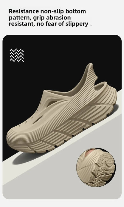 Men’s Summer EVA Slip-On Shoes - Non-Slip Breathable Outdoor Casual Slippers