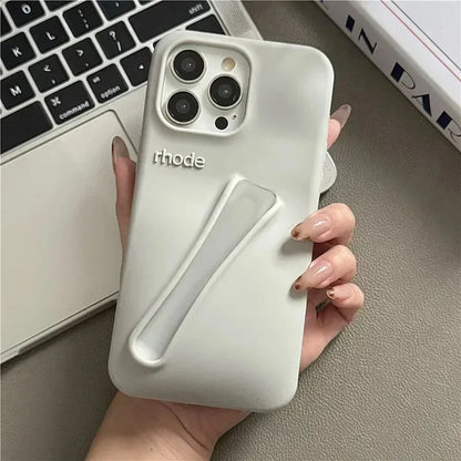 Soft Silicone iPhone Case for 17/16/15/14/13/12/11 Pro Max Plus Air - Lipstick Style Portable Protective Phone Cover