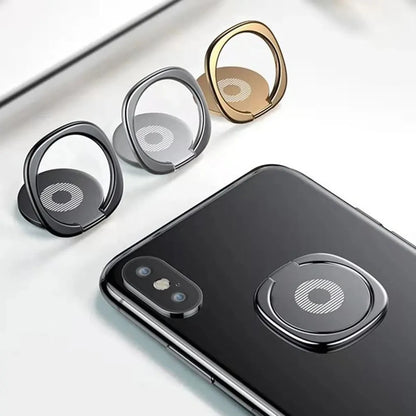 Ultra-Thin Phone Ring Holder - Rotatable Metal Finger Grip Stand for iPhone Xiaomi & Huawei Smartphones