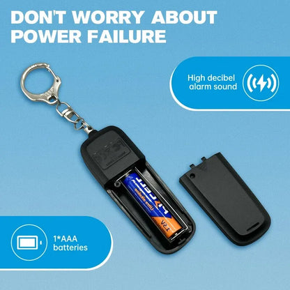 Compact 130dB Women's Personal Safety Alarm with Keychain, Electronic Whistle, and LED Light - Portable and Lightweight Backpack Charm