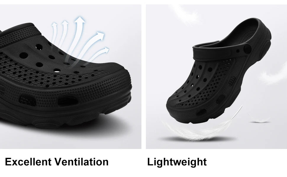 Comwarm Men’s Clogs Slippers – Breathable Non-Slip Garden & Beach Sandals for Indoor Outdoor Casual Wear