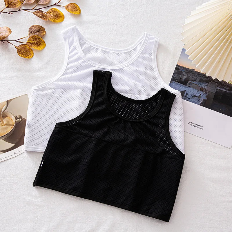 Hollow Out Breathable Chest Binder – Women’s Lesbian FTM Corset Vest, Summer Thin Tank Top Shaper Bustier