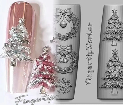 Snake Lolita Bow, Mushroom, Rose, Lotus, Bear 3D Acrylic Nail Mold - DIY Silicone Nail Decorations & Nail Art Products