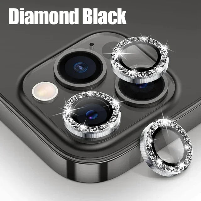3PCS Metal Camera Lens Protectors – Glass Back Lens Protection Film for iPhone 15/15 Plus, 14/14 Pro Max, 13/13 Mini, 12/11