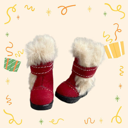 Tilda 3.2cm Doll Boots – 1/8 Mini Leather Shoes for Blythe, Azone & BJD Dolls, Casual Doll Accessories