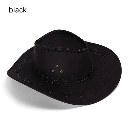 Unisex Western Cowboy Hat – Suede Cowgirl & Cowboy Style for Fashion & Party Wear