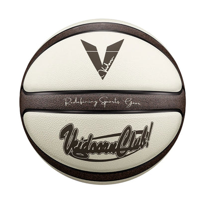 Veidoorn Official Size 7 Basketball — Brown Beige PU, 4-Layer Durable Outdoor Game Ball, Professional Quality