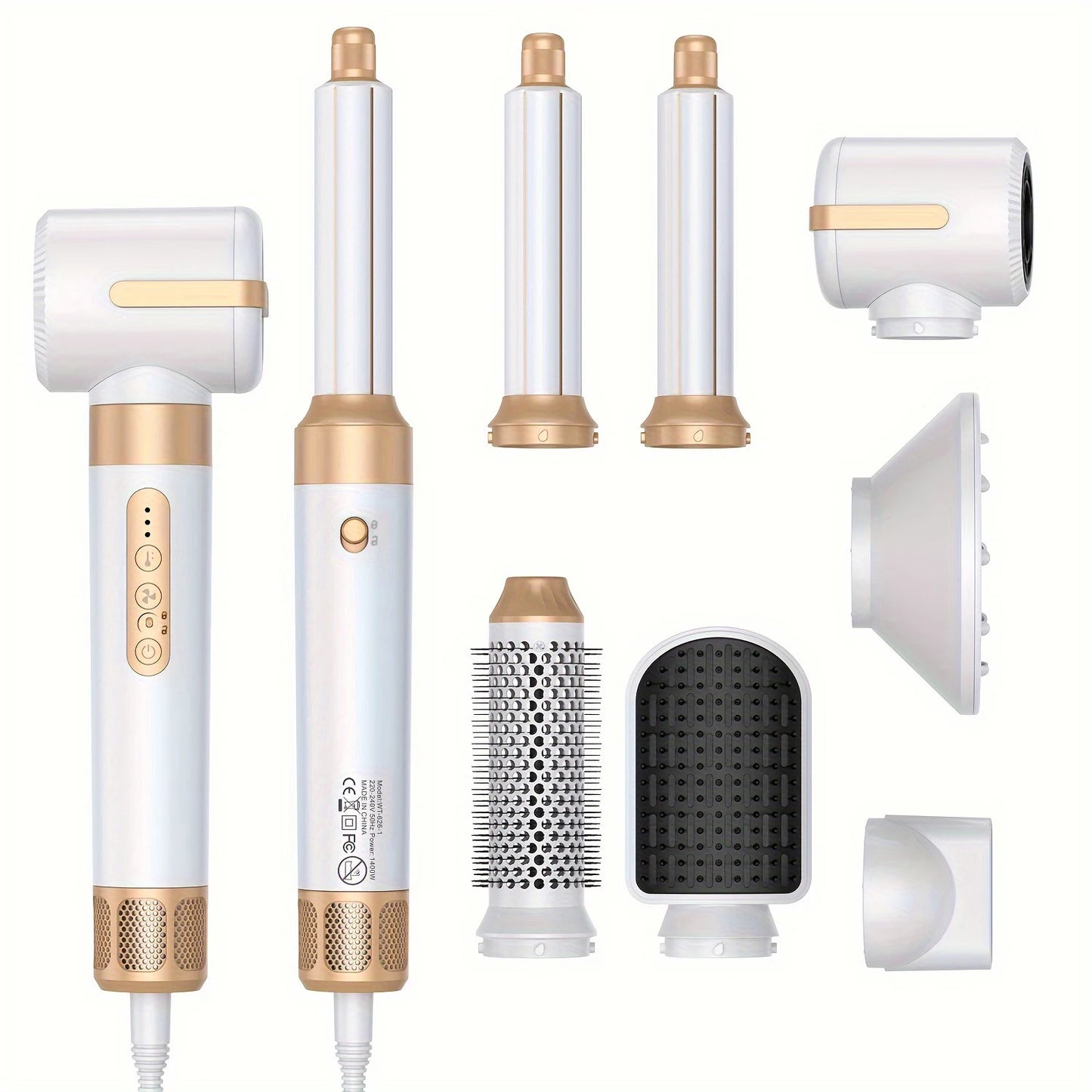 7-in-1 Hair Dryer Brush — High-Speed Brushless Dryer with Diffuser, Ionic & Curler