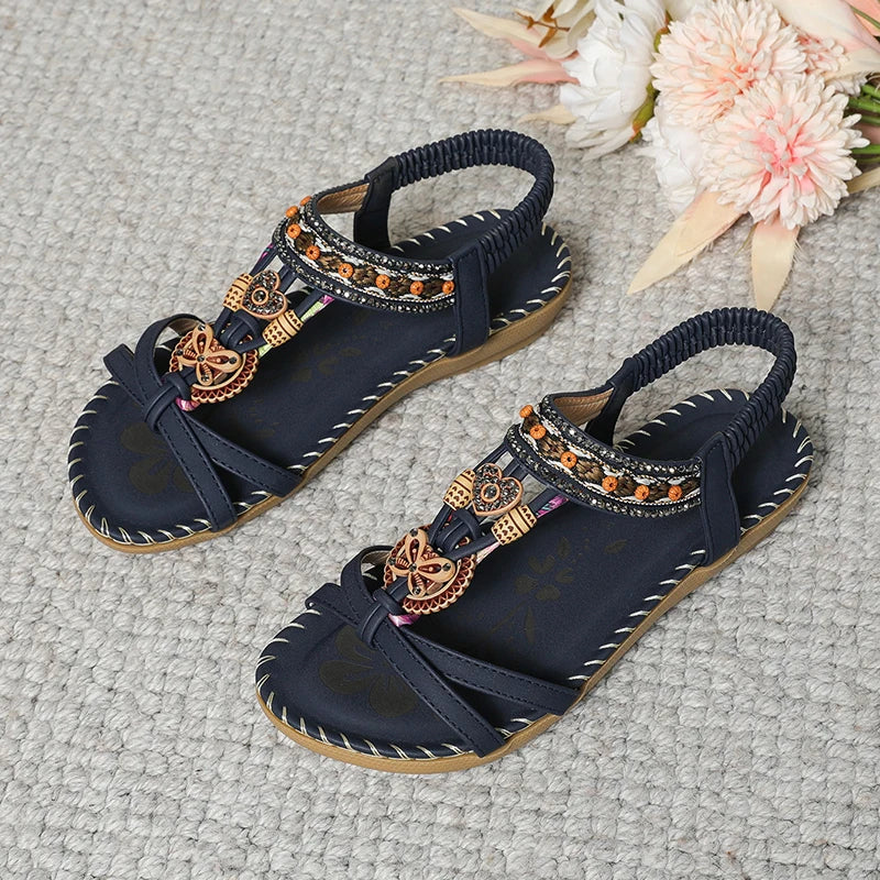 Women’s Summer Casual Sandals - Comfortable Walking Beach Shoes Outdoor Party Footwear for Ladies