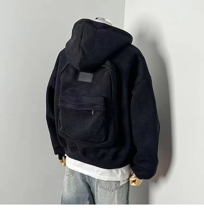 Autumn/Winter Y2K Hoodie – Oversized 3D Backpack Streetwear for Men