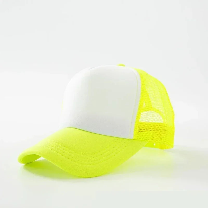 Custom Logo Trucker Hat - Adjustable Polyester Mesh Baseball Cap for Men & Women