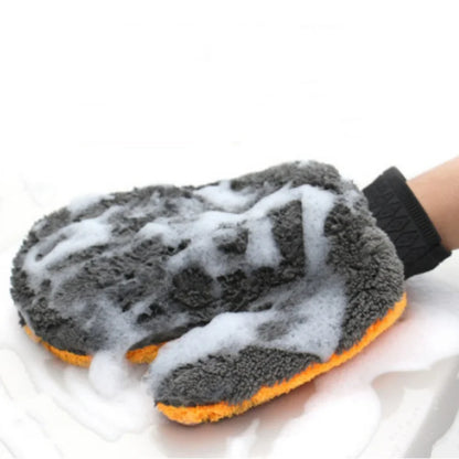 Soft Car Washing Gloves – Double-Sided Fleece Microfiber Chenille, Thickened Cleaning Glove for Car Body, Windows & Tires