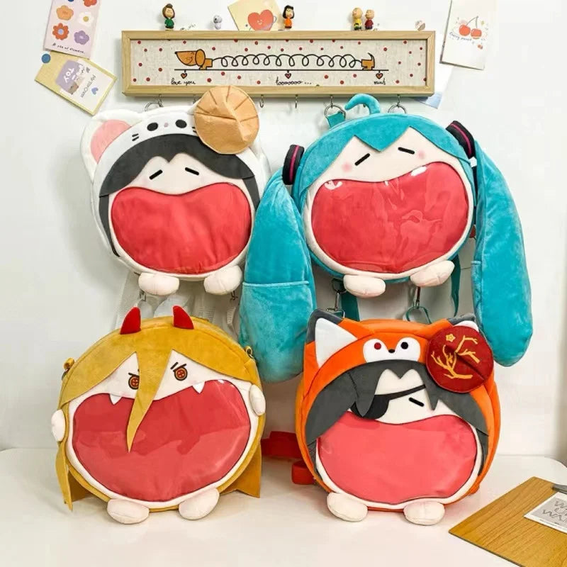 Y2K Japanese Cartoon Plush Backpack – Kawaii Harajuku Anime Ita Bag, Student Schoolbag & Women’s Shoulder Cosplay Knapsack