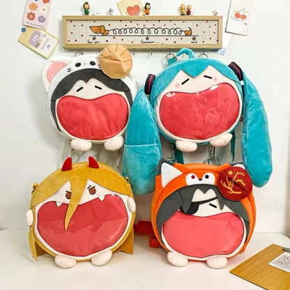 Y2K Japanese Cartoon Plush Backpack – Kawaii Harajuku Anime Ita Bag, Student Schoolbag & Women’s Shoulder Cosplay Knapsack