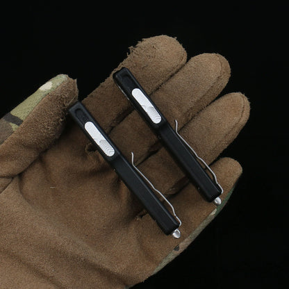 MICRO EDC TECH Mini MT-70 Knife – D2 Steel Stonewashed Blade with Aviation Aluminum Handle, Portable EDC Tool