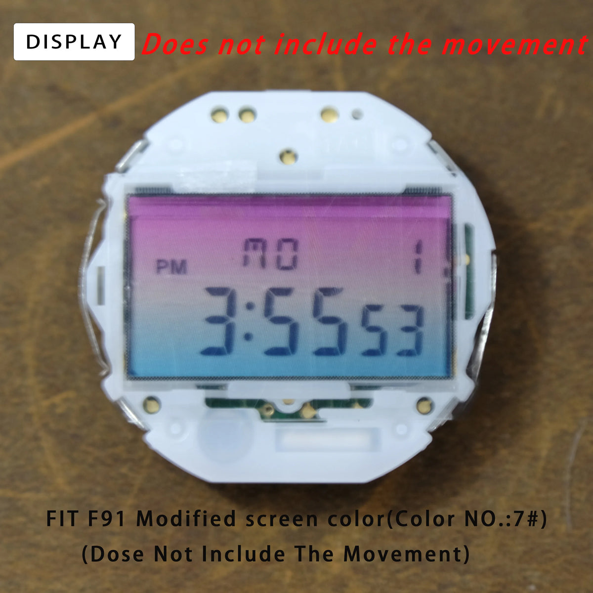 Casio F91W WS-7 A158 A159W A168 Screen Color Film - 3PCS Retro Square DIY Watch Modification Stickers