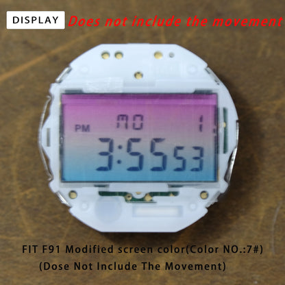 Casio F91W WS-7 A158 A159W A168 Screen Color Film - 3PCS Retro Square DIY Watch Modification Stickers