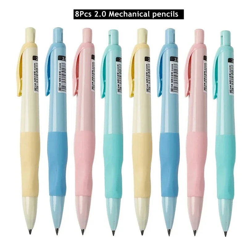 Cute Dolphin 2mm Mechanical Pencil Set – HB Drafting Pencils for Drawing, Writing & Sketching, Kawaii School Supplies