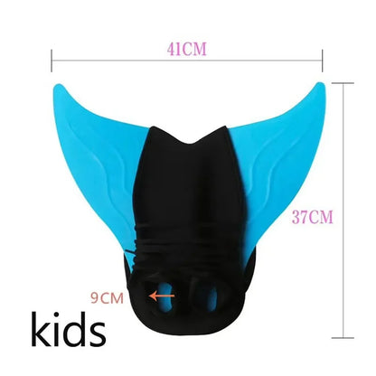 Swimming Fins for Children & Adults — Mermaid Training Flippers, Diving Foot Monofin for Pool, Swim, and Water Fun