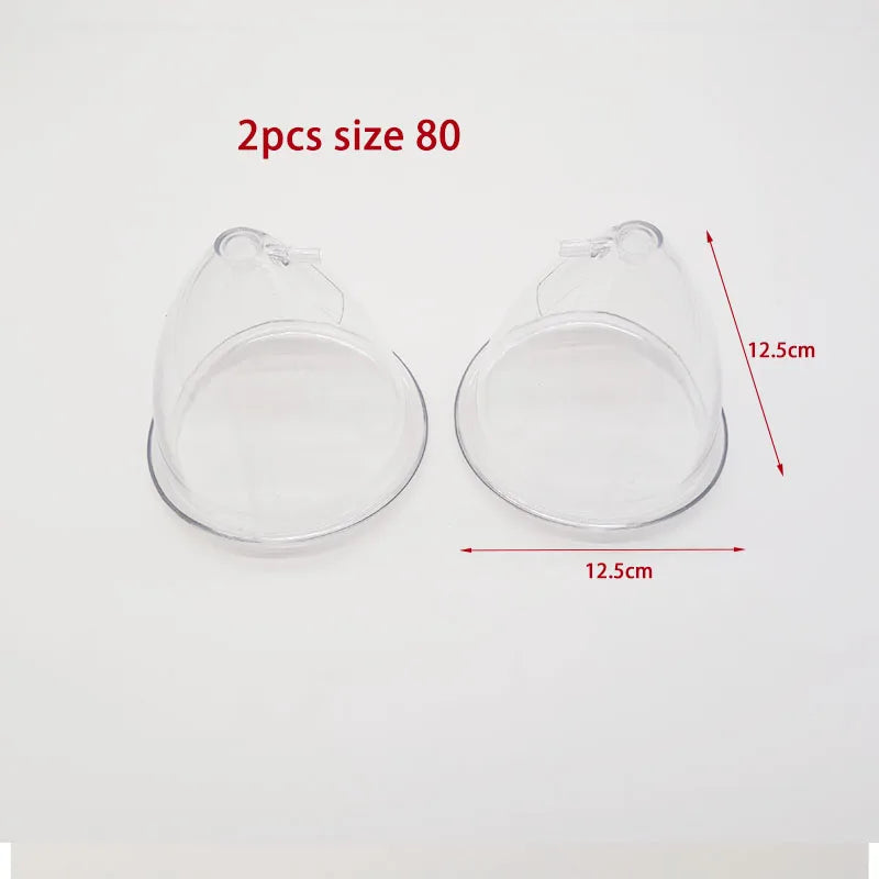 E-Cup Vacuum Suction Breast Enlargement & Body Massage Device, Multi-Function Cupping System for Neck, Back, Butt Lift & Nipple Care