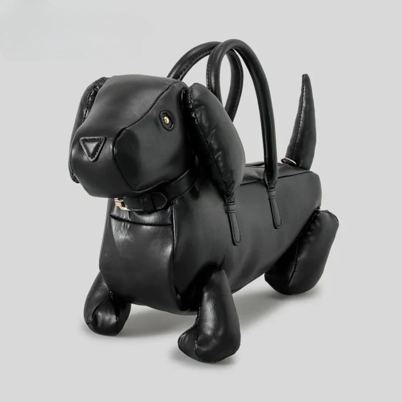 Women’s Fashion Cute Dachshund Handbag — Creative PU Soft Leather Shoulder Messenger Bag