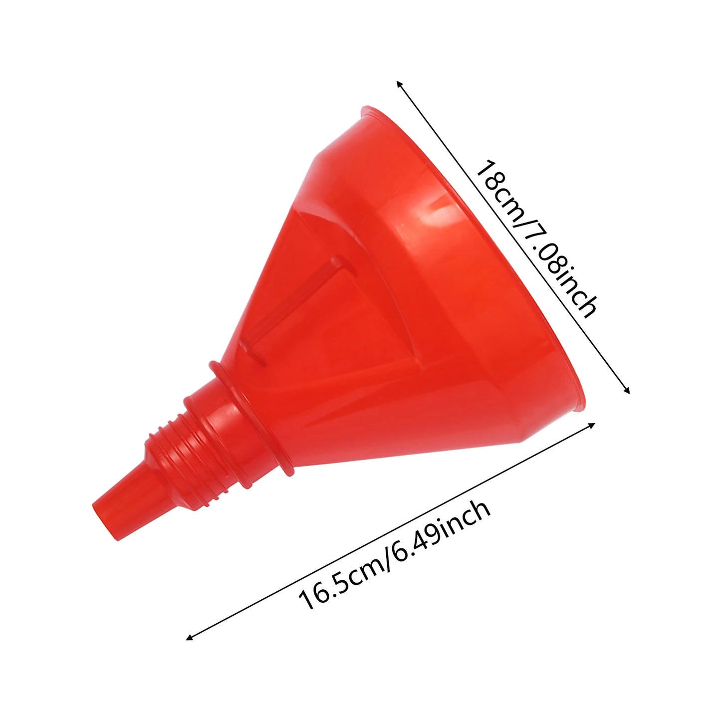 Automotive Plastic Funnel Set – Wide Mouth Flexible Multi-Use Funnels for Fuel, Oil, Water Coolant & Engine Maintenance, Right Angle Design Garage Tool