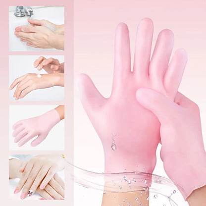 2-Pack Silicone Moisturizing Gloves — Exfoliating Hand Care Tool to Prevent Dryness and Leave Hands Soft & Smooth
