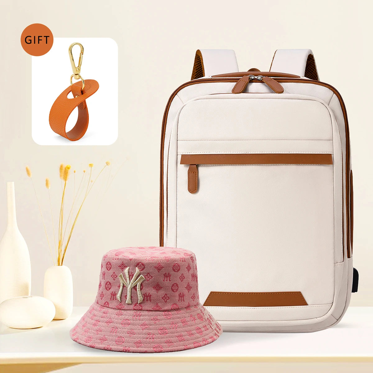 USB Rechargeable Laptop Backpack - Waterproof Large Capacity Unisex School & Travel Bag