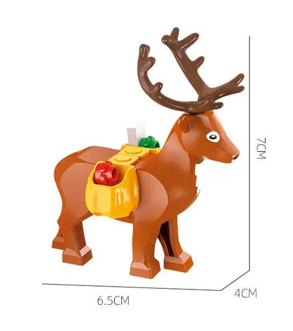 Christmas Building Blocks Toy Set – Santa Claus & Reindeer Action Figures Gift