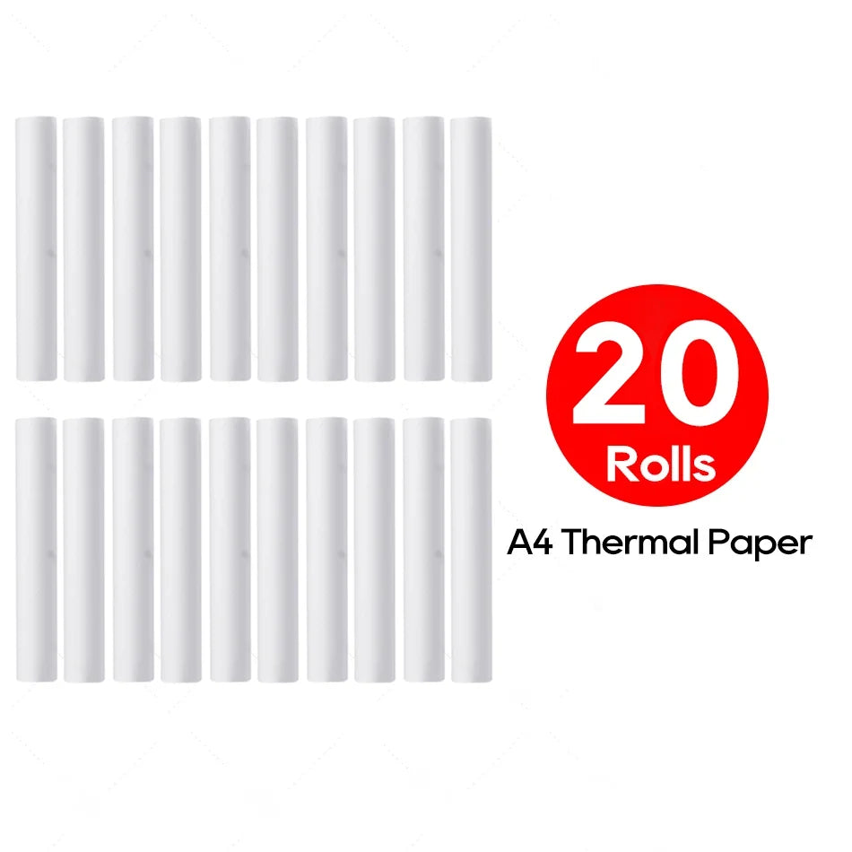 A4 Thermal Paper Roll – 210x30mm for A4 Wireless Bluetooth A40/X8 Printer