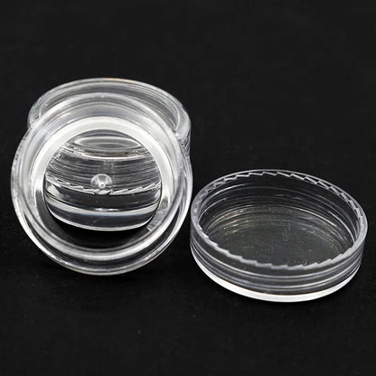 50Pcs Transparent Plastic Jewelry & Bead Storage Box Set – Small Round Containers for Makeup & Organizer