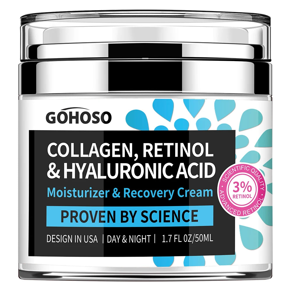 ENVISHA Retinol Collagen Face Cream - Deep Hydration, Skin Brightening and Fine Line Care Moisturizer