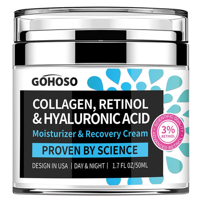 ENVISHA Retinol Collagen Face Cream - Deep Hydration, Skin Brightening and Fine Line Care Moisturizer