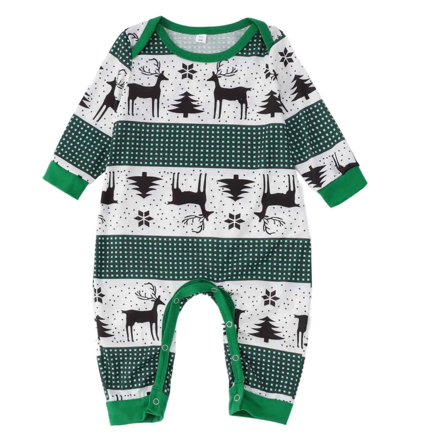 Christmas Family Pajamas Set – Matching Elk Print Sleepwear for Mom, Dad & Kids, Soft Loose Xmas Pyjamas Gift