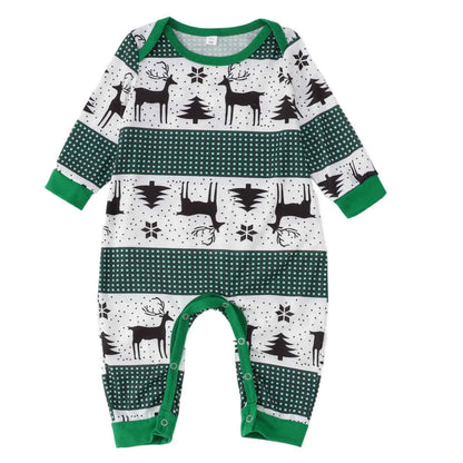 Christmas Family Pajamas Set – Matching Elk Print Sleepwear for Mom, Dad & Kids, Soft Loose Xmas Pyjamas Gift