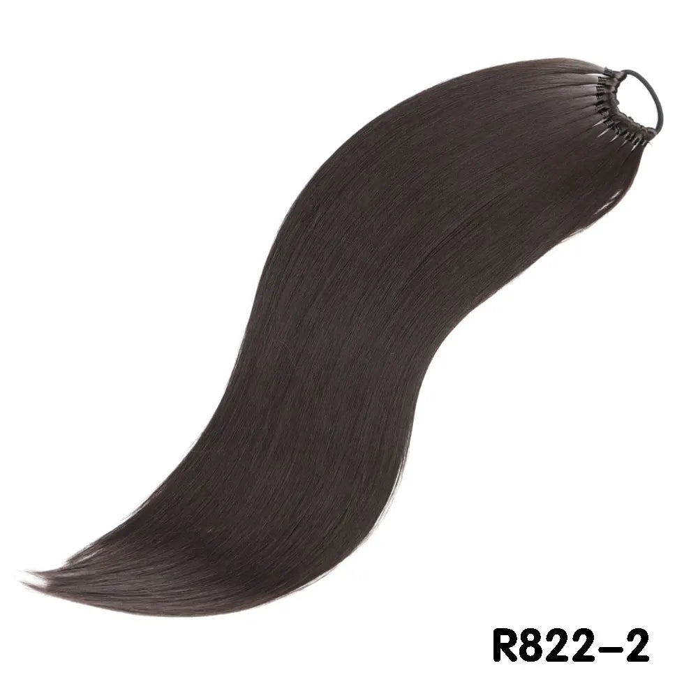 AZQUEEN 24-Inch Long Straight Ponytail Extension – Synthetic Fake Hairpiece for Women