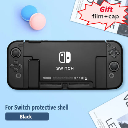 Protective Case & Film for Nintendo Switch – Rocker Cap Handle, Hard Base Cover with Skin-Friendly Gradient Design