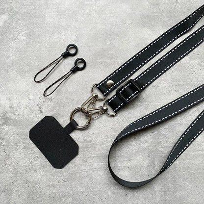 Simplicity Crossbody Cell Phone Lanyard – Adjustable Neck Strap with Universal Clip Gasket, Anti-Lost Mobile Phone Lanyard